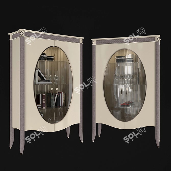 Turri Caractere Vitrine: Elegant Storage Solution 3D model image 1