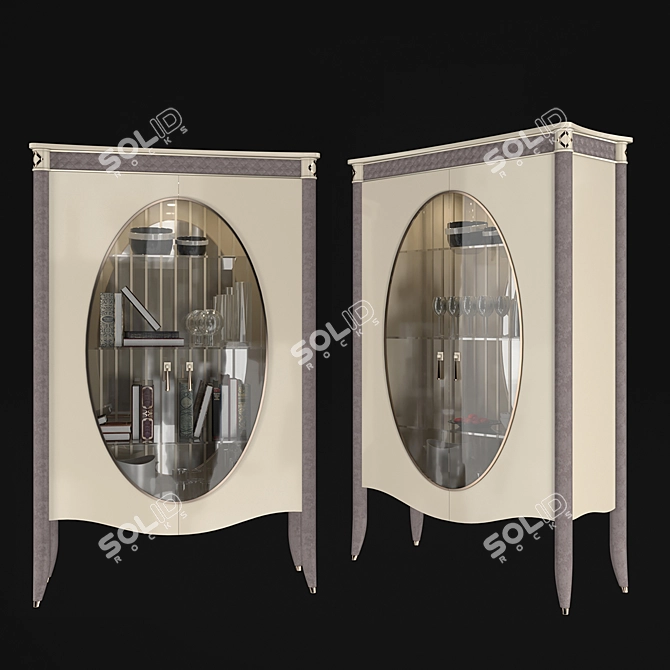 Turri Caractere Vitrine: Elegant Storage Solution 3D model image 2