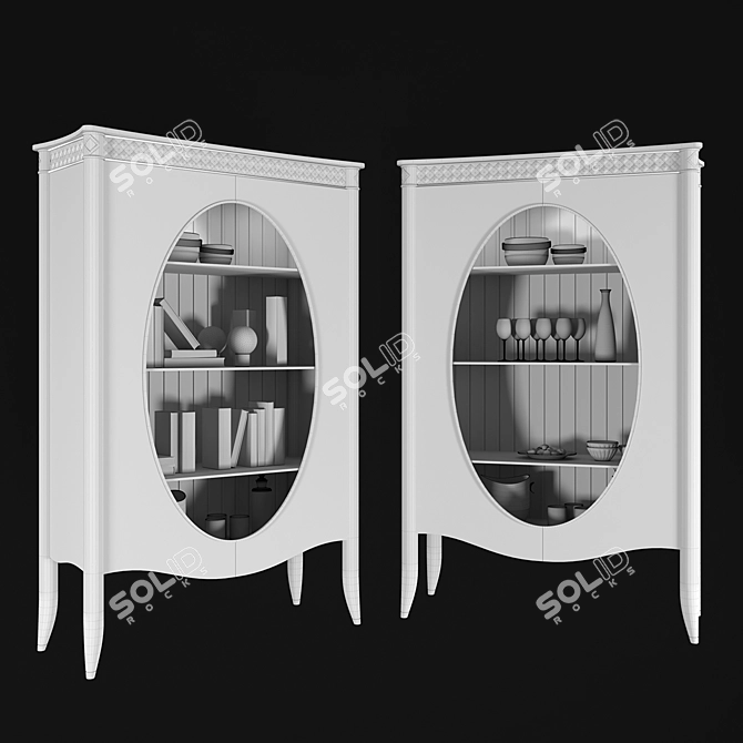 Turri Caractere Vitrine: Elegant Storage Solution 3D model image 3