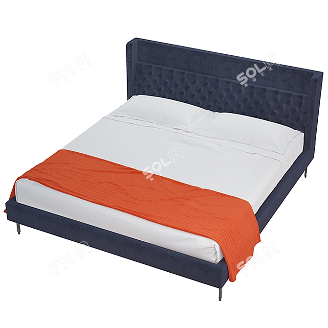 Sleek and Stylish LIPP King Bed 3D model image 2