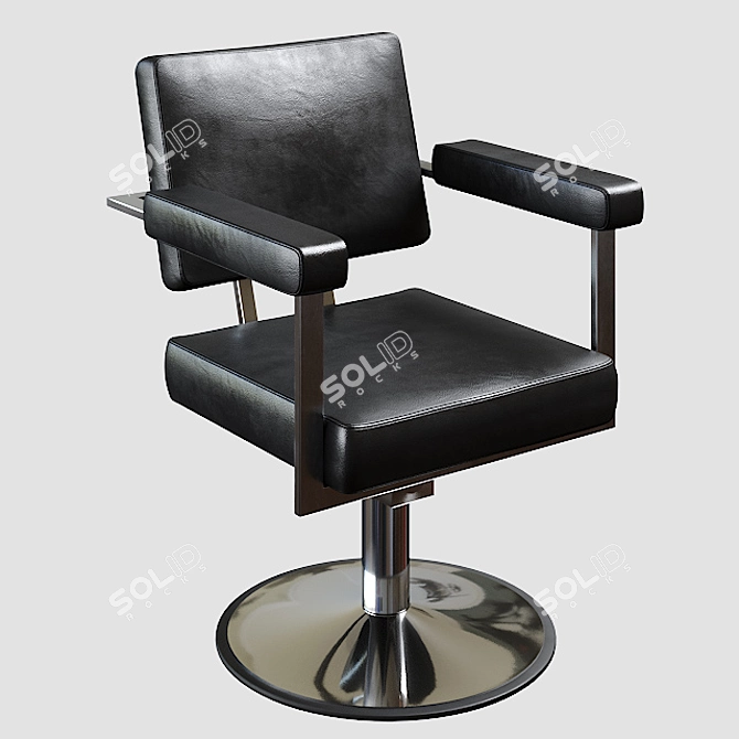 Brut II Hairdresser Chair 3D model image 1