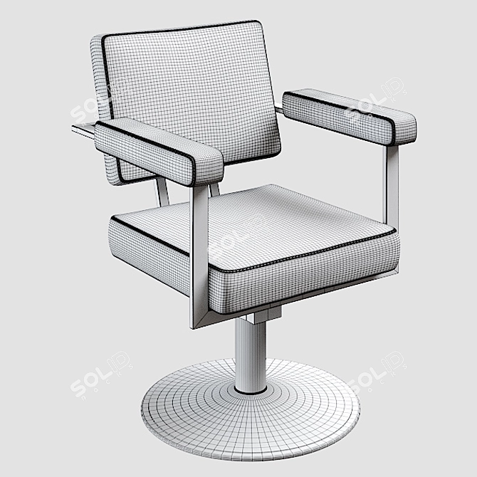 Brut II Hairdresser Chair 3D model image 3