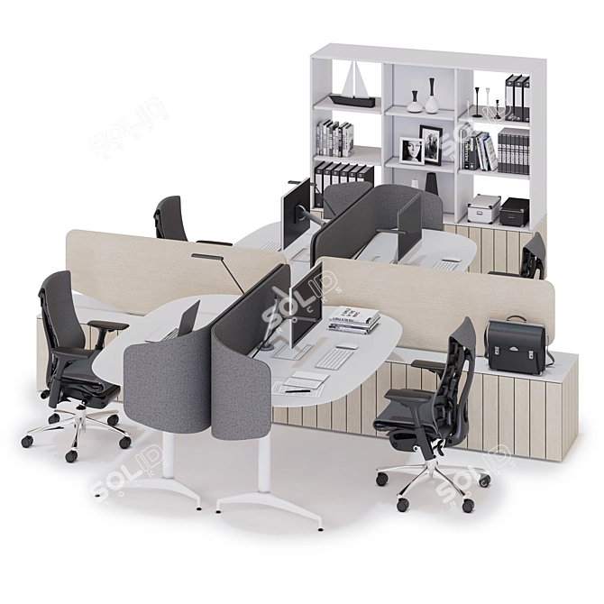 Elevate Your Workspace with Herman Miller Locale v3 3D model image 1