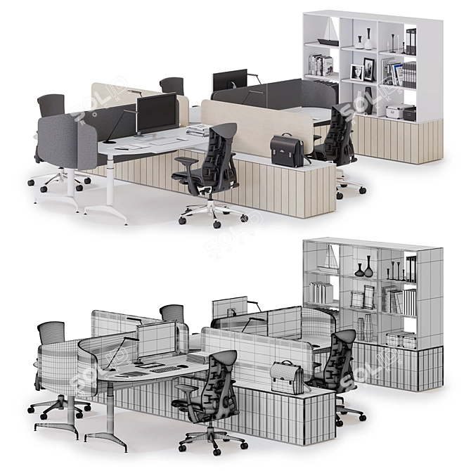 Elevate Your Workspace with Herman Miller Locale v3 3D model image 2