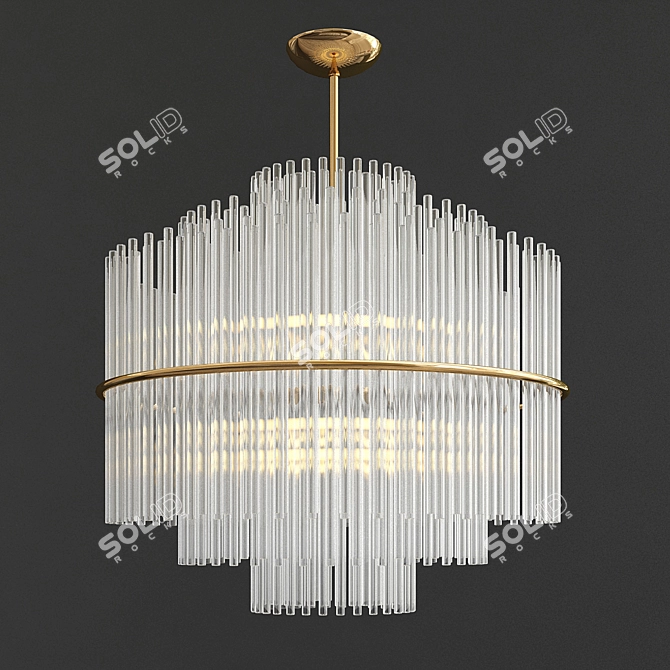 Elegant Illumination: Four Exclusive Chandelier Collection 3D model image 2