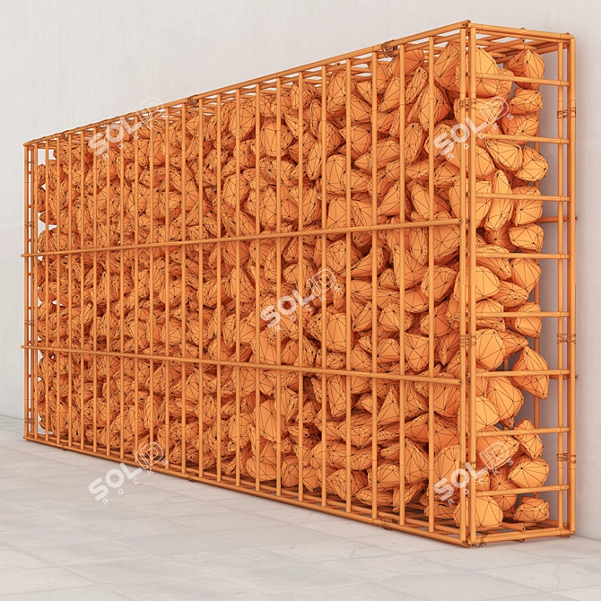 High-Quality Gabion Cage for Various Applications 3D model image 3
