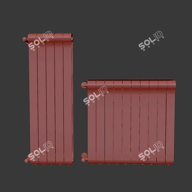 Title: Sleek White Radiator 3D model image 3