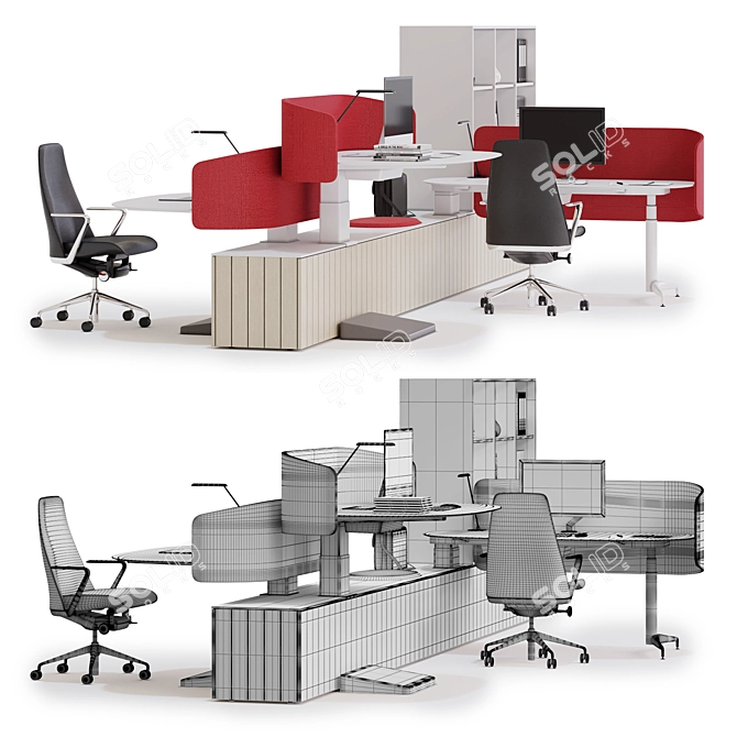 Herman Miller Locale: Modern Workspace Perfection 3D model image 2