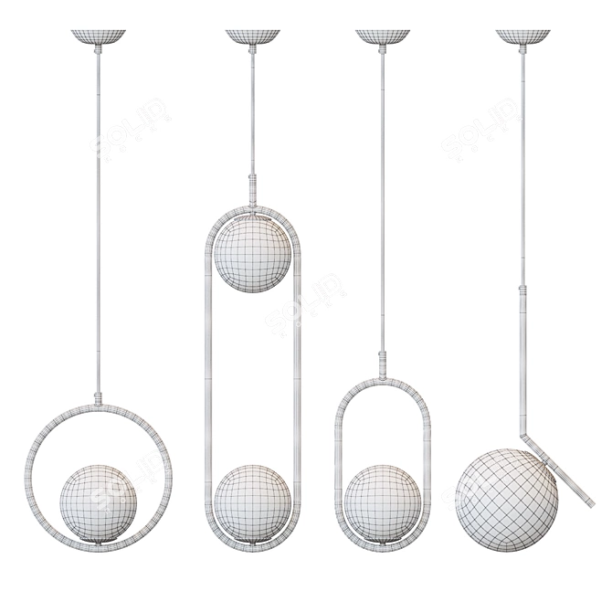 Modern Dual Pendant Light 3D model image 2