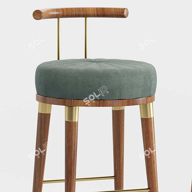 Elegant Mailu Bar Stool 3D model image 2