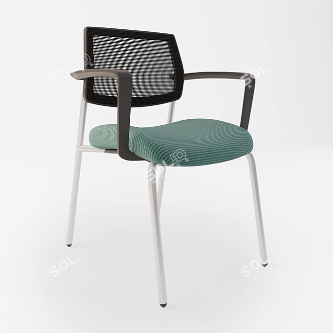 Ergo-Fit Side Chair: Optimal Comfort 3D model image 1