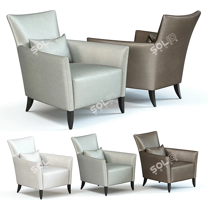 Sail Armchair - Elegant and Cosy Seating 3D model image 1