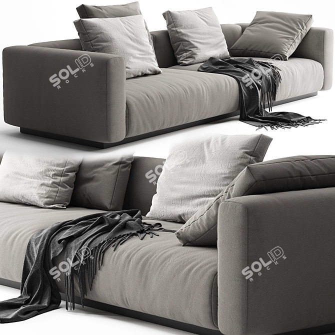 Elegant Flexform Lario Sofa 3D model image 1