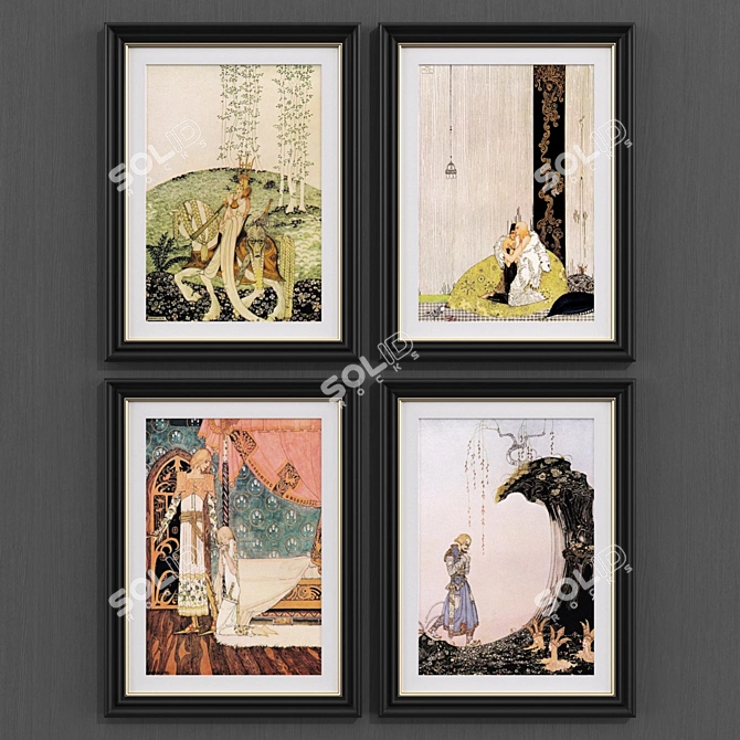  Modern Art Collection №193 by Kay Nielsen 3D model image 1