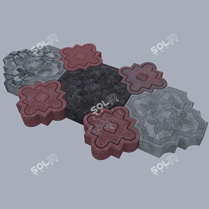 Durable Paving Stone 3D model image 1