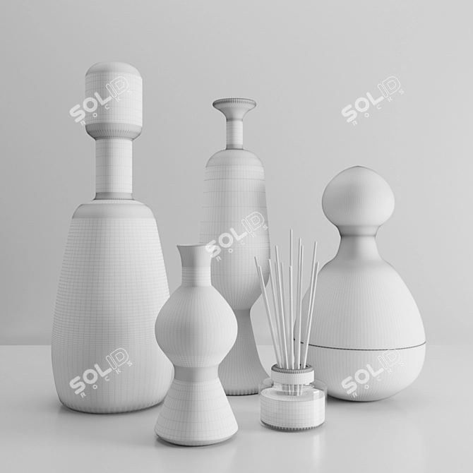 Sleek Home Decor Vase 3D model image 2