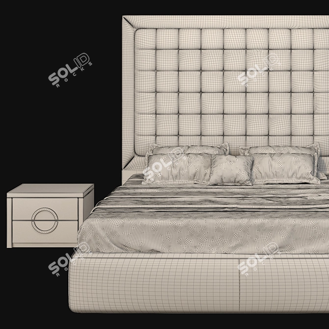 Turbo Bed: V-Ray Render, Vray & Corona Materials 3D model image 3