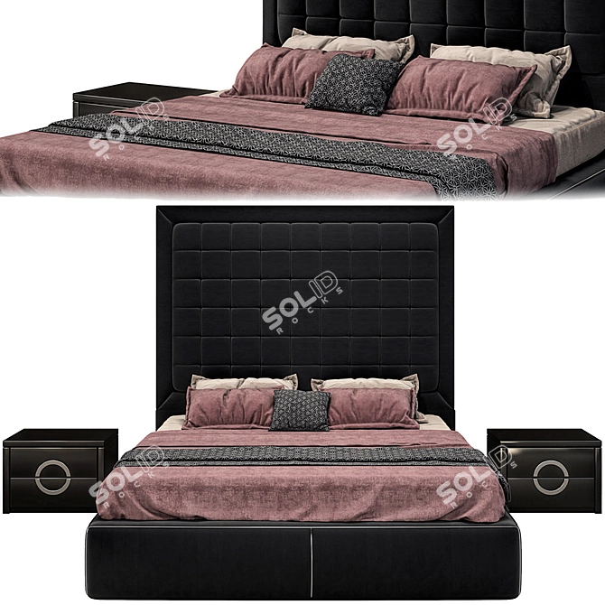 Turbo Bed: V-Ray Render, Vray & Corona Materials 3D model image 4