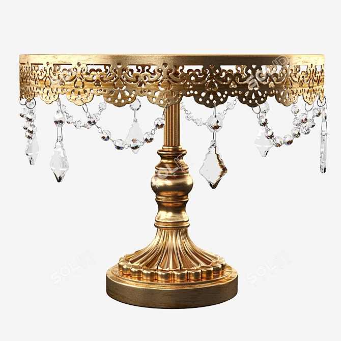 Elegant Danica Cake Stand: Showcase Your Desserts 3D model image 1