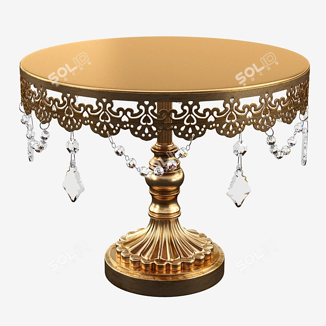 Elegant Danica Cake Stand: Showcase Your Desserts 3D model image 2