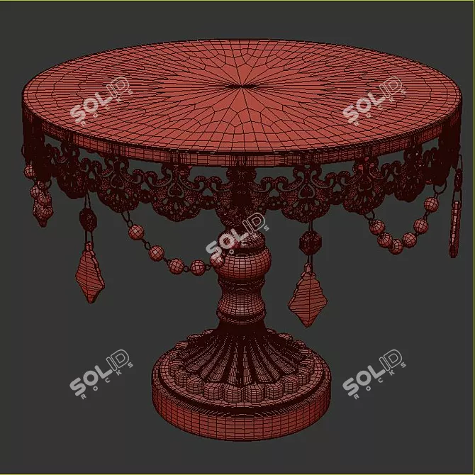 Elegant Danica Cake Stand: Showcase Your Desserts 3D model image 3