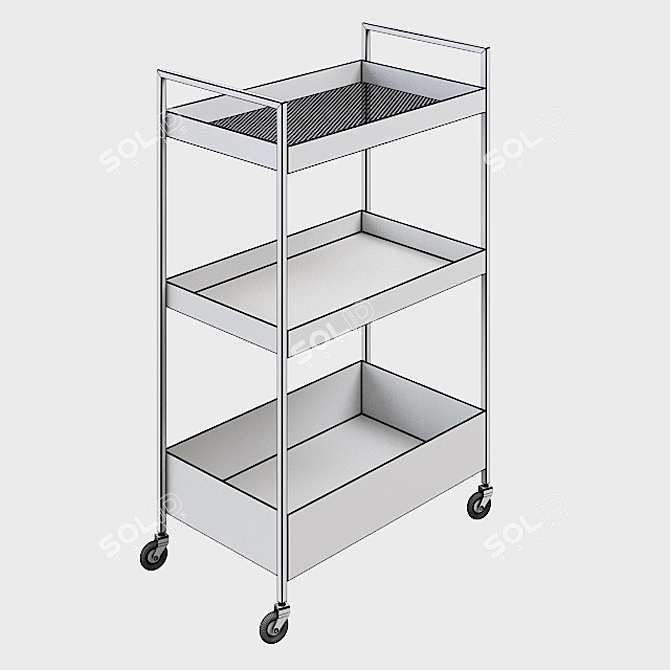 Sleek and Practical IKEA Nissafors Cart 3D model image 3