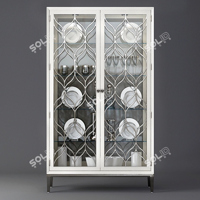 Bernhardt Calista Curio - Stylish Display Cabinet 3D model image 1