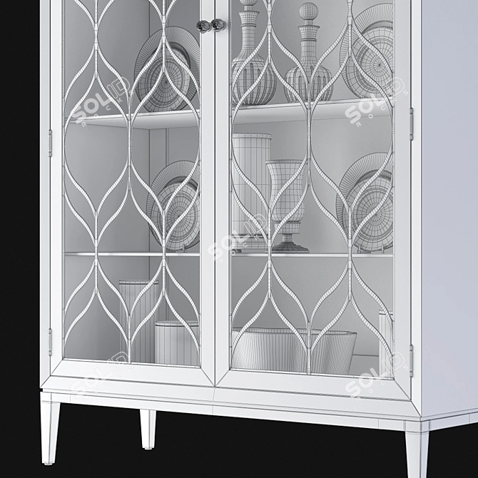 Bernhardt Calista Curio - Stylish Display Cabinet 3D model image 3