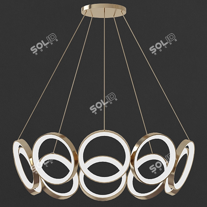 Elegant OROS Chandelier 3D model image 1