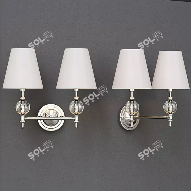 Wilshire Dual Sconce 3D model image 1