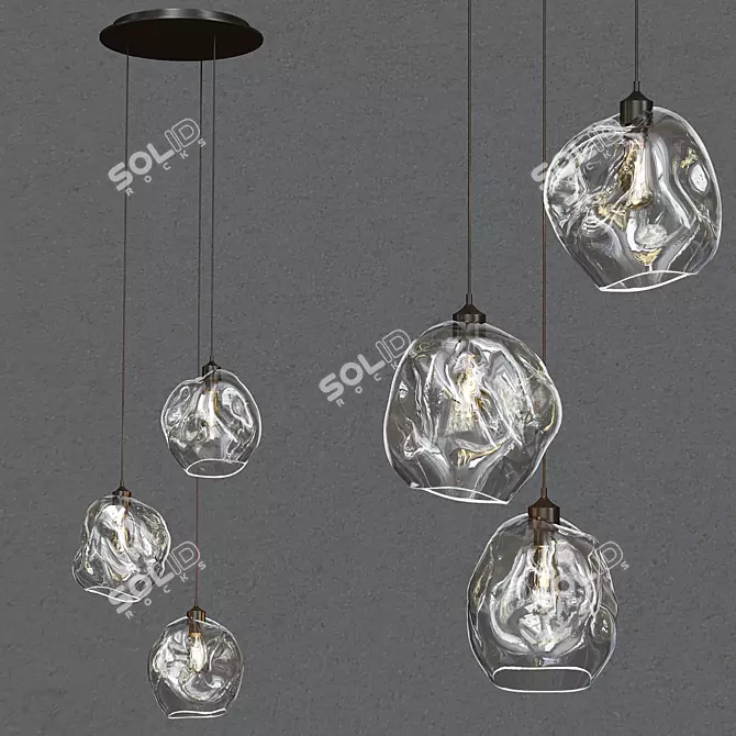 Elegant Infinity Pendant Light 3D model image 1