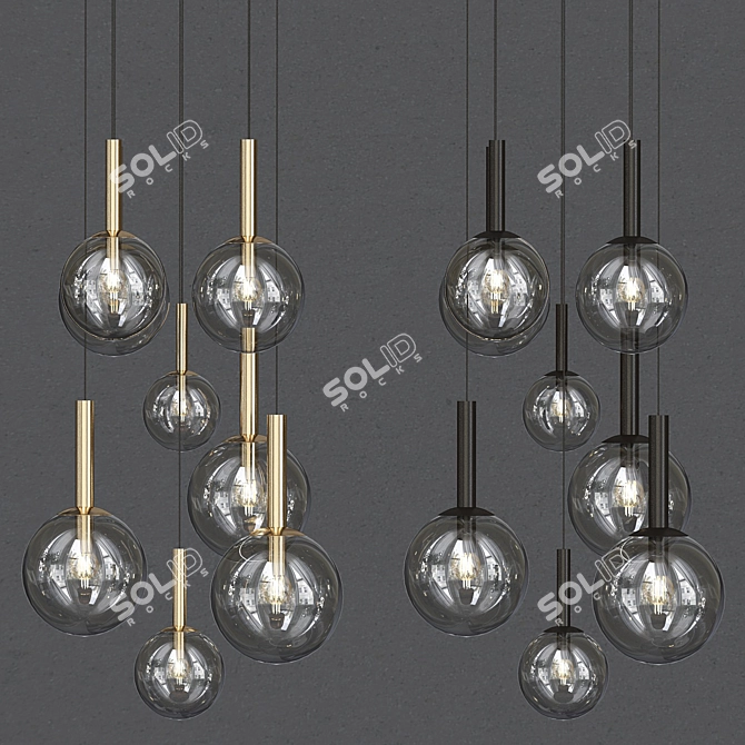 Sonneman Bubbles 8-Light Pendant 3D model image 1