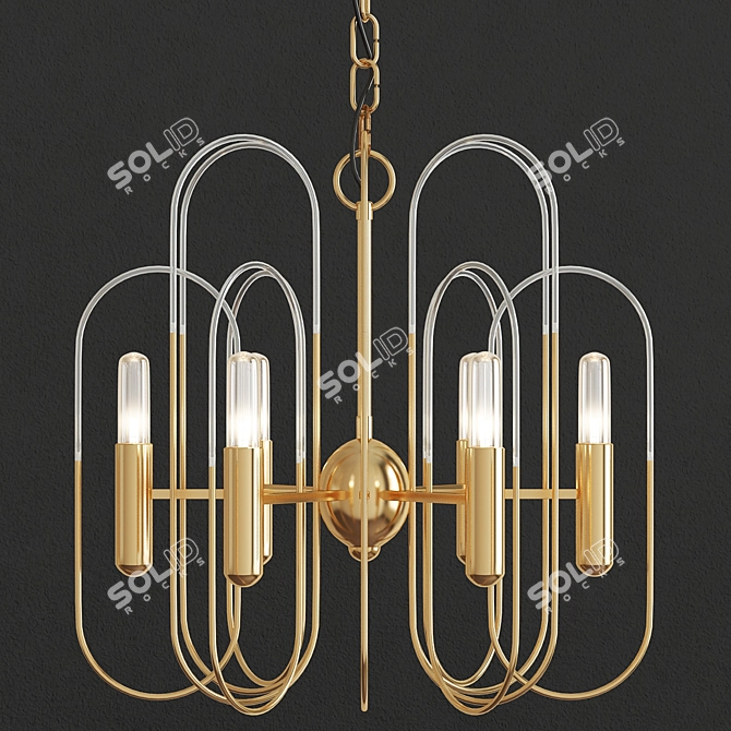 Vintage Sciolari Loop Chandelier 3D model image 1