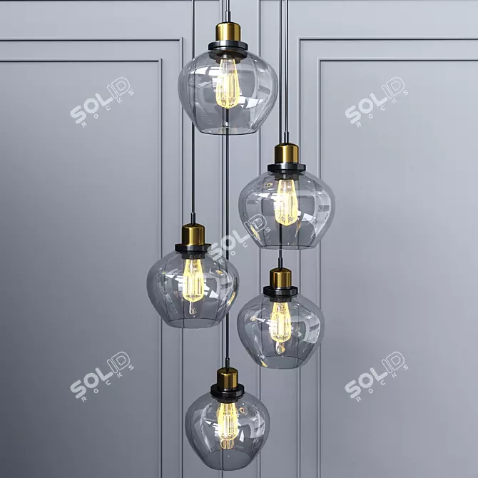 Modern Cedro Pendant Light 3D model image 1