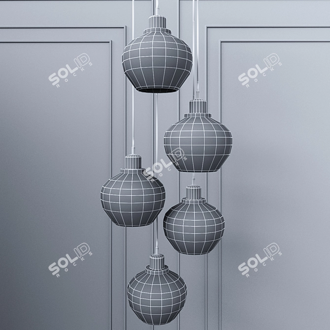 Modern Cedro Pendant Light 3D model image 2