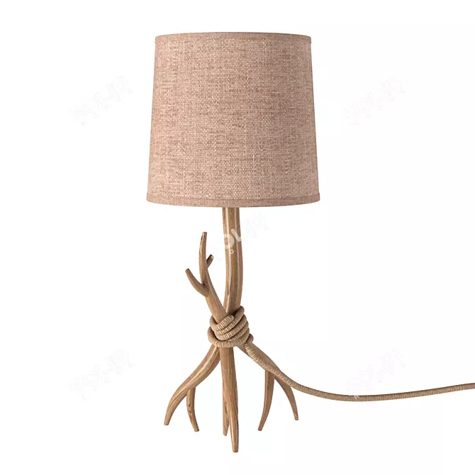 SABINA Table Lamp: Elegant Beige Design 3D model image 1