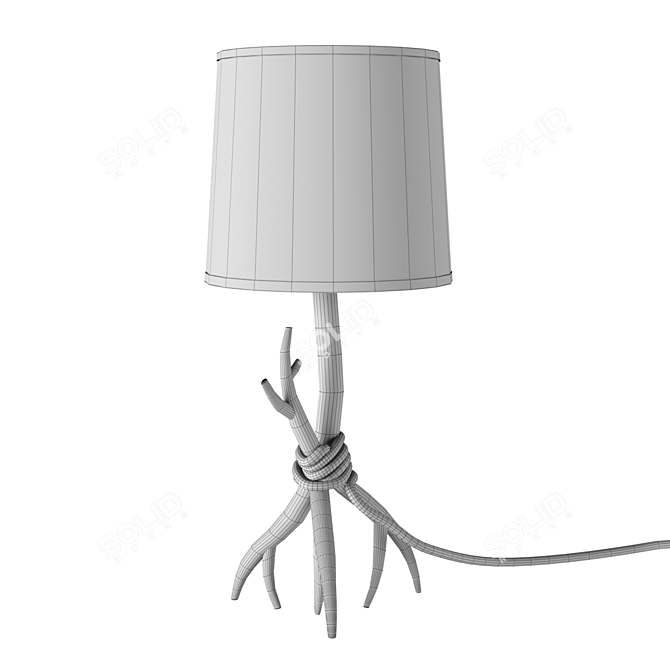 SABINA Table Lamp: Elegant Beige Design 3D model image 2