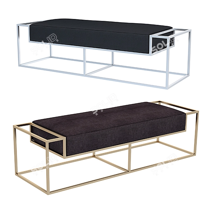 Modern Wooden Bench: 2014 Design 3D model image 1