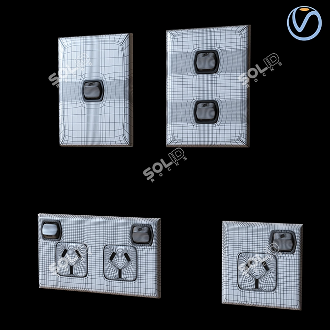  Authentic Australian Classic Plugs and Switches 3D model image 2