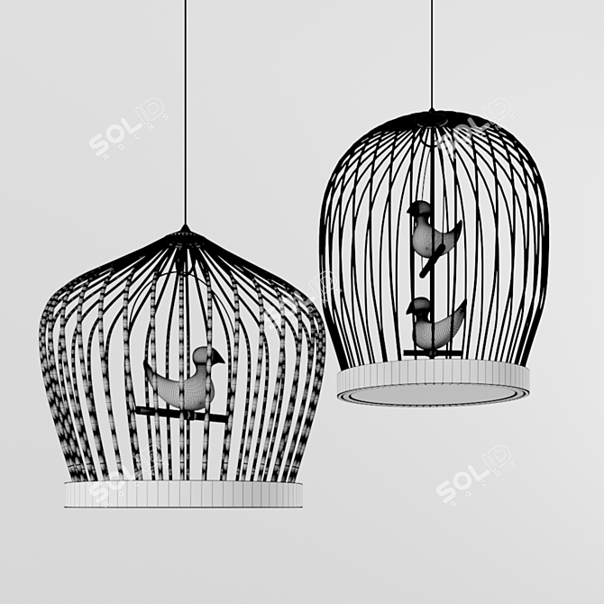 Contemporary LED Pendant Light 3D model image 2