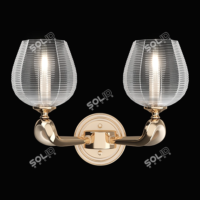 Delta Osgona Gold Bra - Elegant Lighting Fixture 3D model image 1