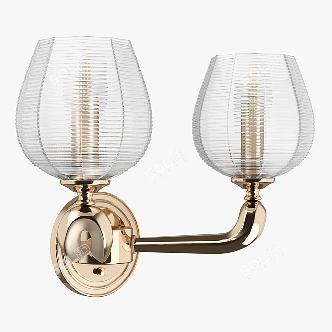 Delta Osgona Gold Bra - Elegant Lighting Fixture 3D model image 2