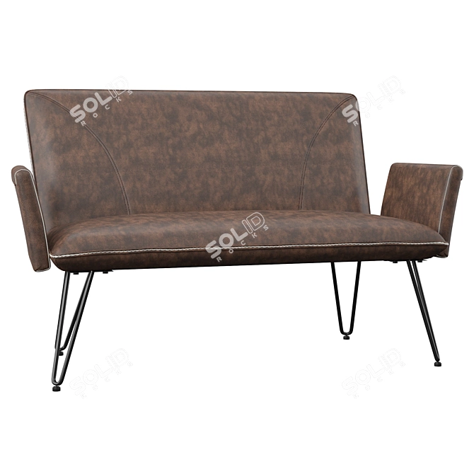 Elegant Raymond Settee 3D model image 1