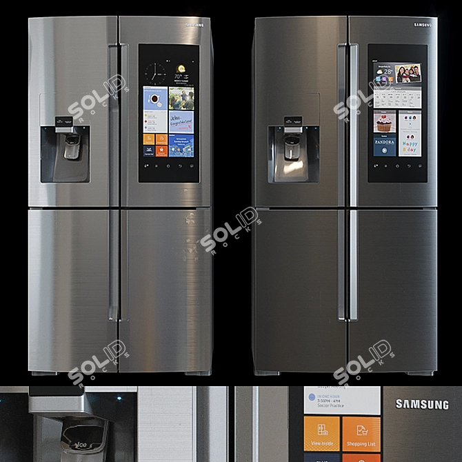 Samsung Family Hub Flex Fridge 3D model image 1