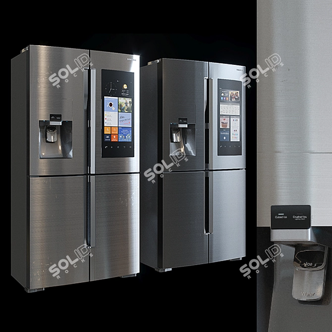 Samsung Family Hub Flex Fridge 3D model image 2