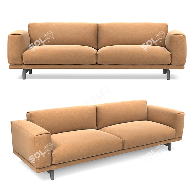 Muuto Rest Sofa: Modern and Comfortable 3D model image 1