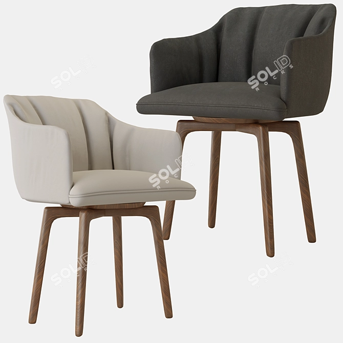 Elegant Siena Chair | Stylish and Comfortable 3D model image 1