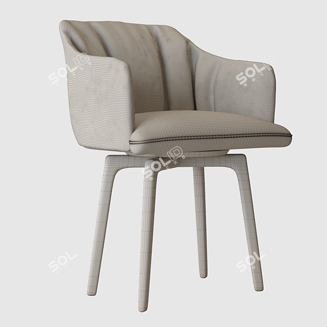 Elegant Siena Chair | Stylish and Comfortable 3D model image 2