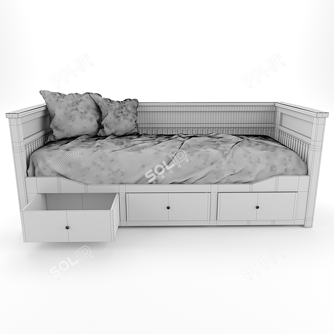 Sleek and Stylish Hemnes Sofa 3D model image 3