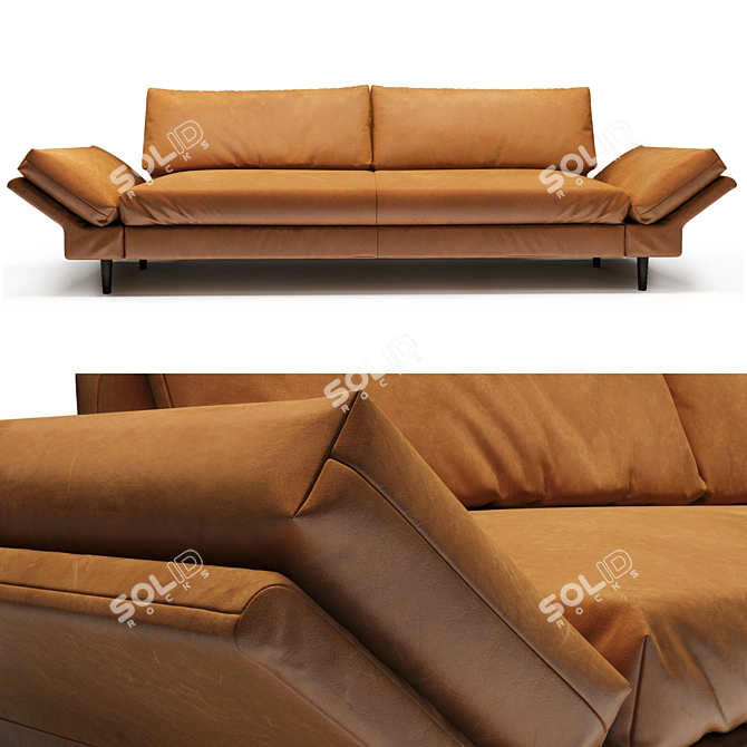 Flexible Modern Seating - Ikono Sofa 3D model image 1